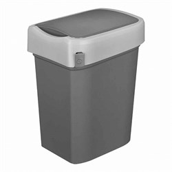 Бак для мусора "SMART BIN" 50л (430x330x630мм), с крышкой "маятник" (серый) 434258111 413468 413468 - фото 111502