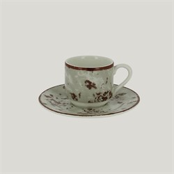 Блюдце RAK Porcelain Peppery для чашки 13 см, h 1,7 см, серый цвет 81220614 - фото 166621