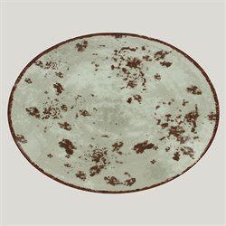 Тарелка RAK Porcelain Peppery овальная плоская 36*27 см, серый цвет 81220630 - фото 170456