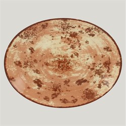 Тарелка RAK Porcelain Peppery овальная плоская 21*15 см, красный цвет 81220320 - фото 172657