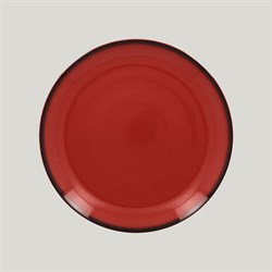 Тарелка круглая RAK Porcelain LEA Red 24 см (красный цвет) 81223509 - фото 172825