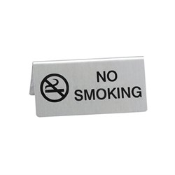 Табличка настольная "NO SMOKING" 12*5 см, нержавейка, P.L. Proff Cuisine 95001085 - фото 174153