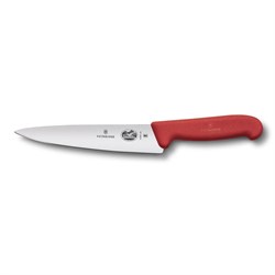 Универсальный нож Victorinox Fibrox 25 см, ручка фиброкс красная 70001149 - фото 177630