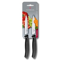 Набор ножей Victorinox с пластиковыми ручками, 2 шт (прямое и волнистое лезвие) 70001203 - фото 177756