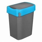 Бак для мусора "SMART BIN" 50л (430x330x630мм), с крышкой "маятник" (синий) 434258117 413465 413465