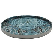 Блюдо поднос меламиновый d=27см  h=2 см  Damask Blue   P.L. 81290119