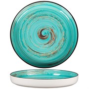 Тарелка с бортом d 23 см h3 см Texture Light Cyan Circular P.L. Proff Cuisine [6] 70001279