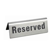 Табличка настольная "Reserved" 12*5 см, нержавейка, P.L. Proff Cuisine 95001084