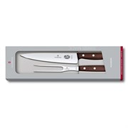 Набор Victorinox: универсальный нож 19 см + вилка для мяса 15 см, ручка розовое дерево 70001091