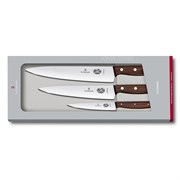 Набор универсальных ножей Victorinox 12/19/22 см, деревянная ручка, ручка розовое дерево 70001096