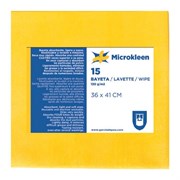 Салфетки Microkleen желтые, 36*41 см, микрофибра 130 г/см2, 15 шт/уп 81210130