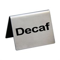 Табличка "Decaf"  50*40 мм. горизонтальная, нерж. /1/ 64460